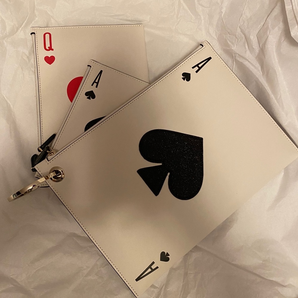 Kate spade lucky draw triple pouch